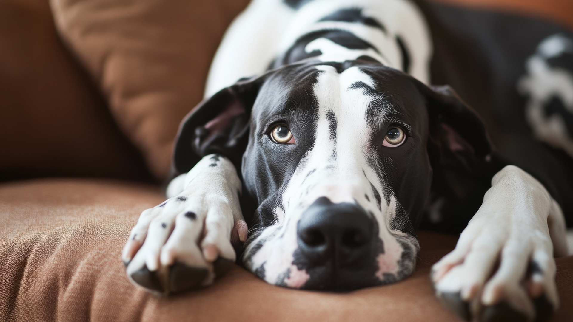 ストレスを感じている犬